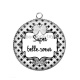 Pendentif Cabochon Argent - super belle soeur
