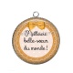 Pendentif Cabochon Argent - meilleure belle soeur du monde
