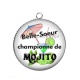 Pendentif Cabochon Argent - belle soeur championne de mojito