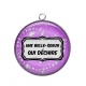 Pendentif Cabochon Argent - une belle soeur qui déchire
