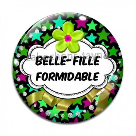 Cabochon Verre - belle fille formidable