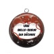 Pendentif Cabochon Argent - belle soeur qui déchire