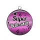 Pendentif Cabochon Argent - super belle soeur
