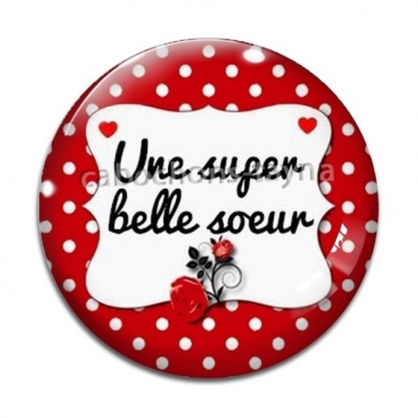 Cabochon Verre - une super belle soeur