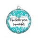 Pendentif Cabochon Argent - une belle soeur formidable