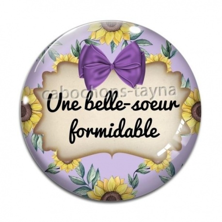 Cabochon Verre - une belle soeur formidable
