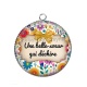 Pendentif Cabochon Argent - une belle soeur qui déchire