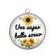 Pendentif Cabochon Argent - une super belle soeur