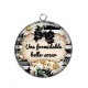 Pendentif Cabochon Argent - une formidable belle soeur