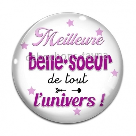 Cabochon Verre - meilleure belle soeur de tout l'univers