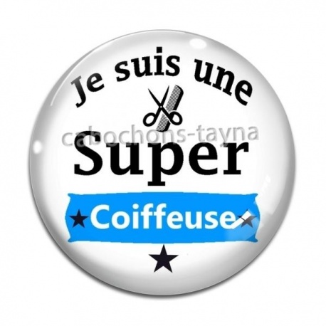Cabochon Verre - je suis une super coiffeuse