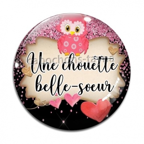 Cabochon Verre - une chouette belle soeur