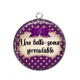 Pendentif Cabochon Argent - une belle soeur formidable