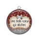 Pendentif Cabochon Argent - une belle soeur qui déchire