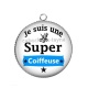 Pendentif Cabochon Argent - je suis une super coiffeuse