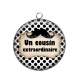 Pendentif Cabochon Argent - un cousin extraordinaire