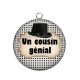 Pendentif Cabochon Argent - un cousin génial