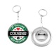 Porte clés décapsuleur - je suis une cousine qui déchire
