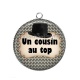 Pendentif Cabochon Argent - un cousin au top