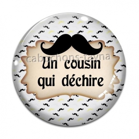 Cabochon Verre - un cousin qui déchire