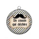 Pendentif Cabochon Argent - un cousin qui déchire
