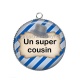 Pendentif Cabochon Argent - un super cousin