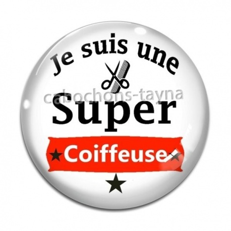 Cabochon Verre - je suis une super coiffeuse