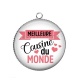 Pendentif Cabochon Argent - meilleure cousine du monde