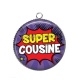 Pendentif Cabochon Argent - super cousine