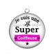 Pendentif Cabochon Argent - je suis une super coiffeuse
