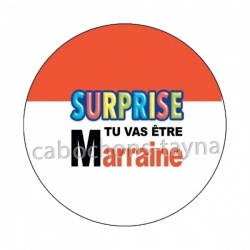 surprise tu vas être marraine
