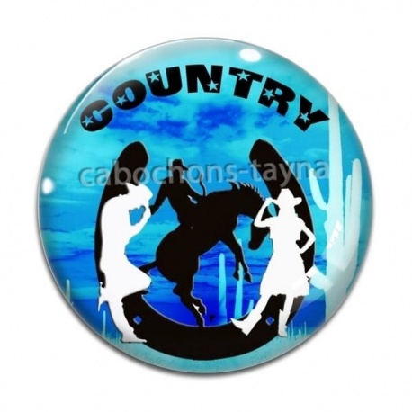 Cabochon Verre - country