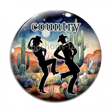 Cabochon Verre - country