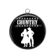 Pendentif Cabochon Argent - country