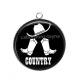 Pendentif Cabochon Argent - country