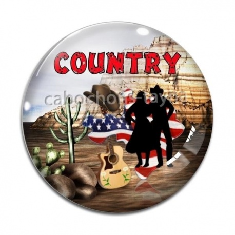 Cabochon Verre - country