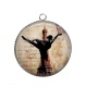 Pendentif Cabochon Argent - danseuse