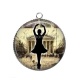 Pendentif Cabochon Argent - danseuse