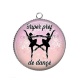 Pendentif Cabochon Argent - super prof de danse