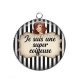 Pendentif Cabochon Argent - je suis une super coiffeuse