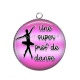 Pendentif Cabochon Argent - une super prof de danse