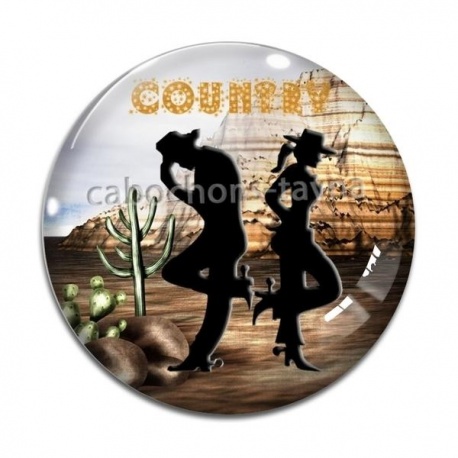 Cabochon Verre - country