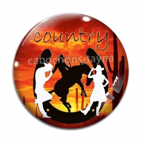 Cabochon Verre - country