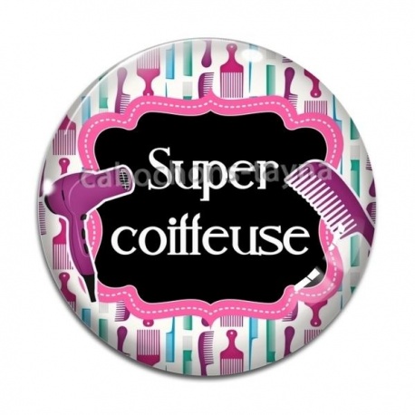 Cabochon Verre - super coiffeuse