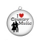 Pendentif Cabochon Argent - country