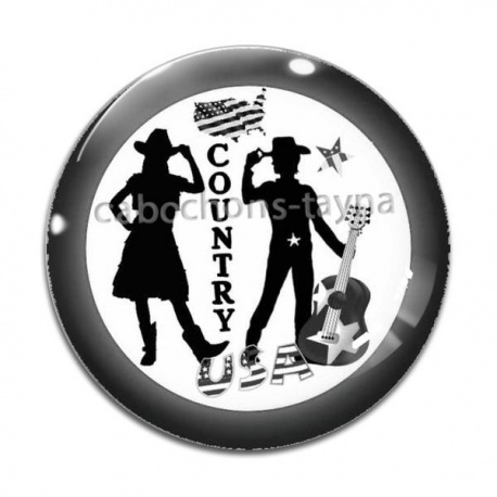 Cabochon Verre - country