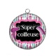 Pendentif Cabochon Argent - super coiffeuse
