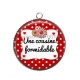 Pendentif Cabochon Argent - une cousine formidable