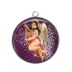 Pendentif Cabochon Argent - ange