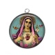 Pendentif Cabochon Argent - vierge